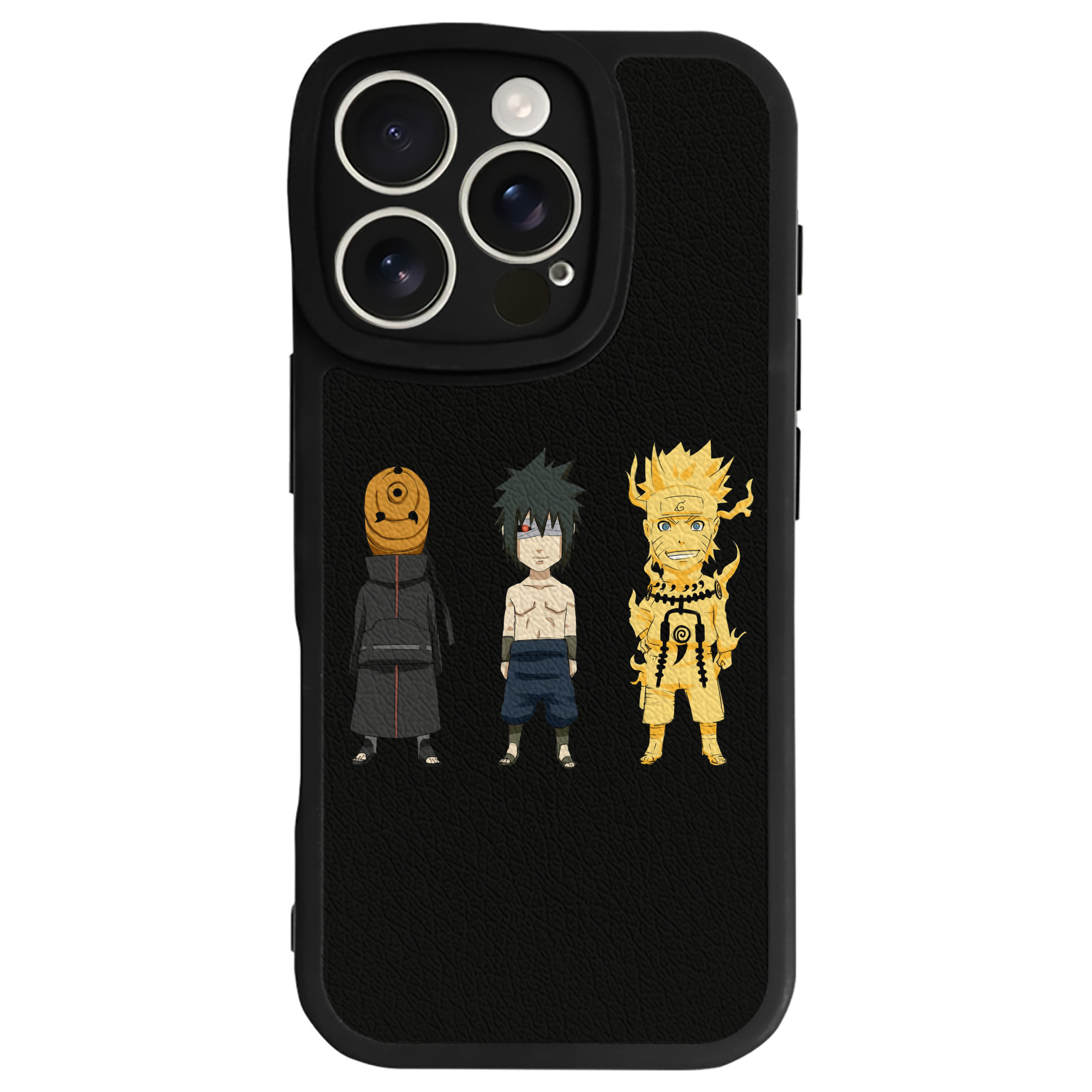 （画像用） NARUTO -ナルト- うちは サスケ Uchiha Sasuke 【iPhone 16シリーズ対応】シリコンスマホケース（レザー調） 材質：シリコン